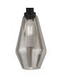 Hanglamp Mia 3-licht zwart rookglas