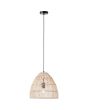 Brandende Brilliant Minster hanglamp met een diameter van 34,5 cm van gevlochten rotan