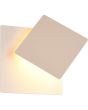 Trio Mio warm beige wandlamp met schuin gedraaide draaibaar vierkant met LED paneel voor indirect licht