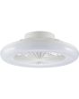 Brilliant Montero witte plafondventilator van 42 cm in diameter met geïntegreerde LED rand rond de ventilator