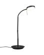 Trio Monza 523310132 mat zwarte tafellamp met flexibele arm en ronde kop met LED paneel