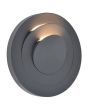 Lutec Moov antraciet grijs schijfvormige wandlamp voor buiten met een diameter van 21,1 cm met lichtbundel naar boven en twee draaibare schijven met richtbare LED bundels