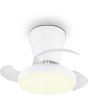 Reality Moss witte plafondventilator van 41 cm in diameter met uitgeklapte wieken en witte LED unit in het midden