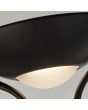 Searchlight Mother EU5430BK detailfoto van de led onder de uplight schaal van de zwarte uplighter met leeslamp met LED onder de uplight