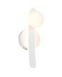Trio Napoli witte wandlamp met LED langs de muur en een lichtgevende bol, met een schakelaar op de lamp