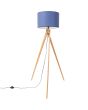 Sollux Natt houten tripod van 140 cm hoog met een marine blauwe kap van textiel met een diameter van 40 cm