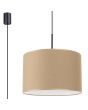 Sollux Nevia taupe kleurige hanglamp van textiel met een diameter van 40cm