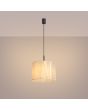 Brandende Sollux Nevia marmer kleurige hanglamp van textiel met een diameter van 40cm