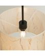Bovenaanzicht Sollux Nevia marmer kleurige hanglamp van textiel met een diameter van 40cm