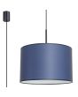 Sollux Nevia marine blauwe hanglamp van textiel met een diameter van 40cm