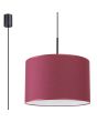 Sollux Nevia burgundy kleurige hanglamp van textiel met een diameter van 40cm