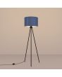 Brandende Sollux Nevia zwarte tripod van 135cm hoog met een marine blauwe kap van kunststof met een diameter van 40cm