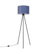 Sollux Nevia zwarte tripod van 135cm hoog met een marine blauwe kap van kunststof met een diameter van 40cm