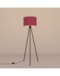 Brandende Sollux Nevia zwarte tripod van 135cm hoog met een burgundy kap van kunststof met een diameter van 40cm