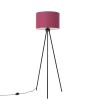 Sollux Nevia zwarte tripod van 135cm hoog met een burgundy kap van kunststof met een diameter van 40cm