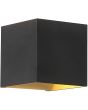Wandlamp Newton up-down zwart/goud 10cm