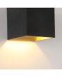 Wandlamp Newton up-down zwart/goud 10cm