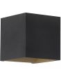 Wandlamp Newton up-down zwart/goud 10cm