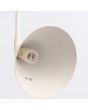 binnenzijde kap met E14 fitting van de beige metalen wandlamp met een zwenkarm met een uitval van 61 cm en kantelbare kop