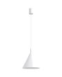 wit metalen kegelvormige hanglamp met een diameter van 25cm