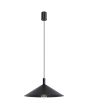 zwart metalen kegelvormige hanglamp met een diameter van 40 cm