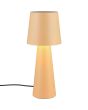 Trio Nubian 562900144 brandende pastel roze metalen tafellamp met pastel rose metalen kap en wit kunststof diffuser voor licht richting de tafel