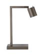Searchlight Office EU24108LT koffiebruine bureaulamp met spotje met klikschakelaar op de kop