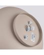 achterzijde van de taupe kleurige metalen plafonnière van 30 cm in diameter met wit kunststof blender