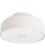 Sollux Omiq beige plafonnière met een diameter van 30 cm en een hoogte van 15 cm van metaal met een kunststof blender