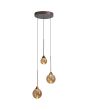 Hanglamp Opus Lux LED brons champagneglas 40cm