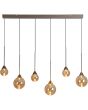 Hanglamp Opus Lux LED brons champagneglas 113cm