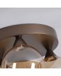Plafondlamp Cannes LED brons champagneglas 40cm