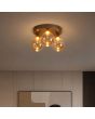 Plafondlamp Cannes LED brons champagneglas 40cm