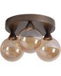 Plafondlamp Cannes LED brons champagneglas 40cm