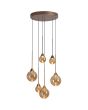 Hanglamp Opus Lux LED brons champagneglas 50cm