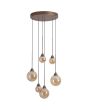 Hanglamp Opus Lux LED brons champagneglas 50cm
