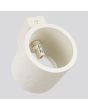 Binnenzijde Sollux Orbis beige betonnen cilindervormige wandlamp van 10cm hoog met up en down licht