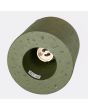 Binnenzijde Sollux Orbis olijf groene betonnen plafondlamp van 10 cm in diameter en hoogte met een GU10 lampje