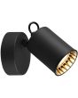 Trio Pago 803500132 zwarte wandspot van metaal met dieper liggende brandende GU10 lamp
