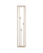 Freelight Palco creme kleurige vloerlamp van 160cm hoog met drie staande stangen met E27 fitting in een rechthoekig frame met gewone peertjes