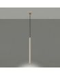 brandende taupe kleurige hanglamp met buisvormige kap van 500 * 25 mm