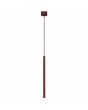 bordeauxrode hanglamp met kap van 2,5 cm in diameter en 50 cm hoog