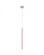roze hanglamp met buisvormige kap met een diameter van 25 mm en een hoogte van 50 cm