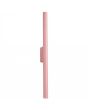 roze up en down buisvormige wandlamp met een diameter van 25 mm en een hoogte van 50 cm