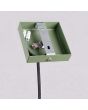 bevestiging van de saliegroene hanglamp met buisvormige kap van 25 mm in diameter en 50 cm in hoogte