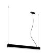 Thoro Pinne TH030 hanglamp met twee staalkabels als bevestiging en 67cm zwarte lichtbalk met opalen diffuser