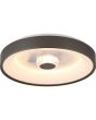 Brandende Searchlight Polka plafonnière van 38,5cm in diameter met een koffiebruine rand en een kunststof kristallen binnenstuk en geïntegreerde LED