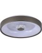 Searchlight Polka plafonnière van 38,5cm in diameter met een koffiebruine rand en een kunststof kristallen binnenstuk en geïntegreerde LED