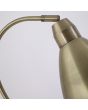 Searchlight Proza EU5026AB detailfoto van het scharnier van de kap van de antiek bronzen vloerlamp met richtbare metalen ronde kap en een klikschakelaar aan de stang