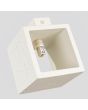 Binnenzijde Sollux Quad beige vierkante wandlamp van 10cm in doorsnede met up en down licht met een G9 fitting